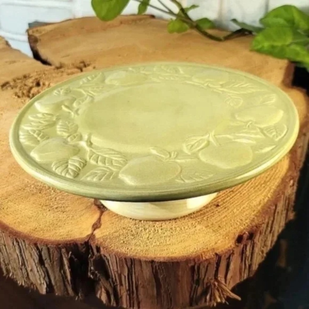Apple Motif Pie Cake Pedestal Stand